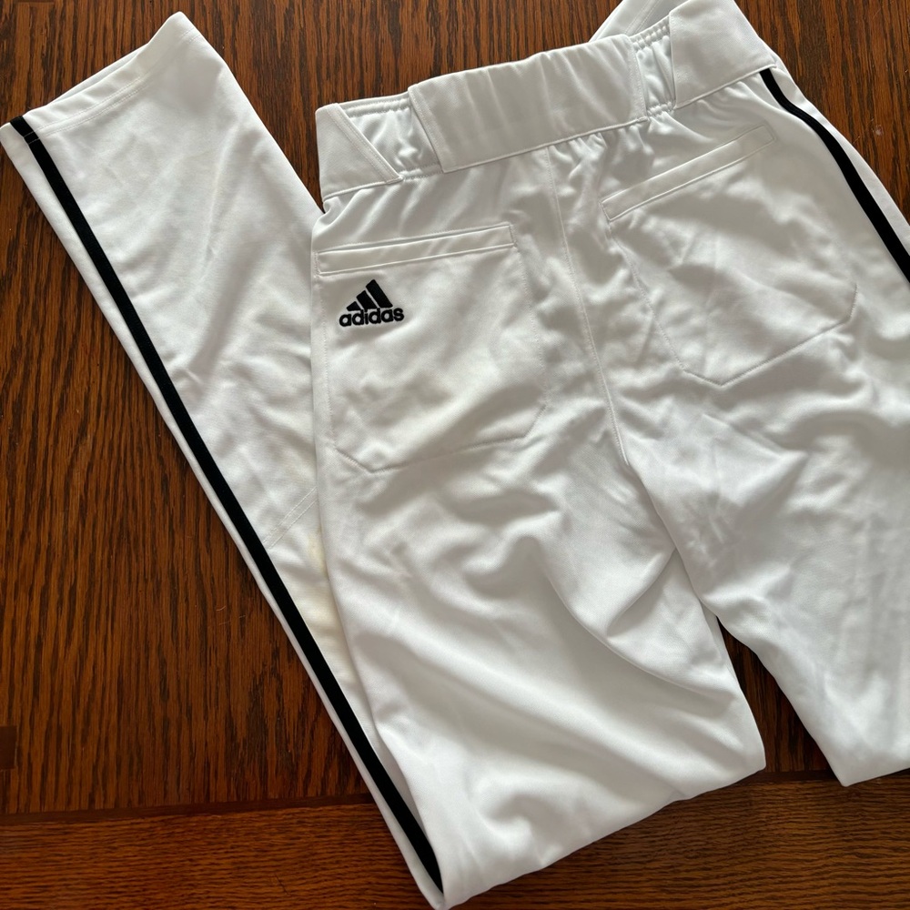 Adidas Mens Baseball Pants with Black Stripes